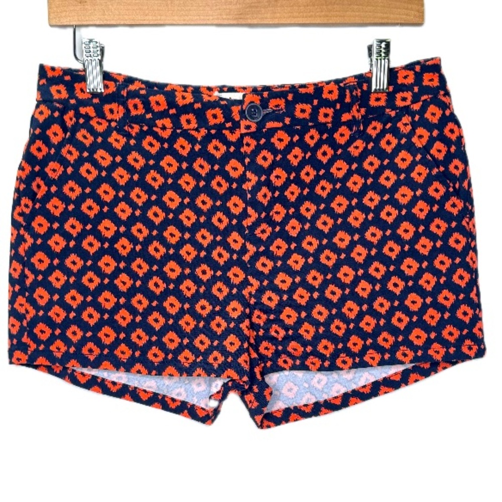 3/$25💥 bebop Stylish Navy and Orange Patterned Shorts Sz 9 Juniors Bin G